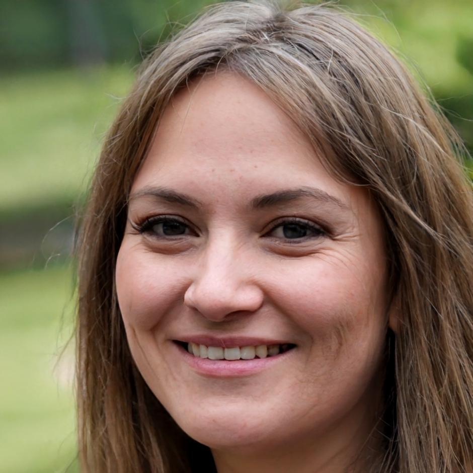 Retrato profesional de instructora experta en finanzas corporativas